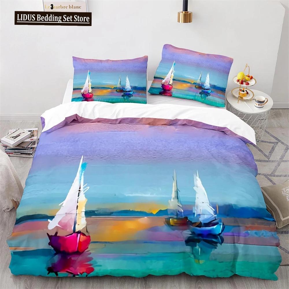 Comforter Oil Painting Pink Cherry Blossoms Tree Flowers Polyester Comforter King Queen Full Size For Girls Boys Kid