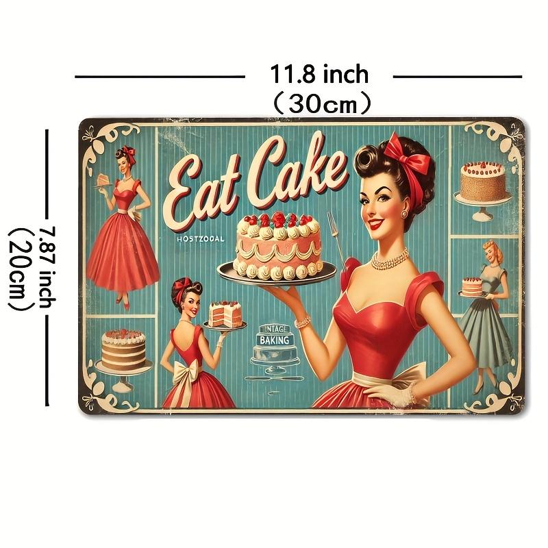 Dekoracja Pokoju "Baked" 2D Vintage Metalowe Logo Malowidło na Blasze, Sztuka Ścienna w Stylu Vintage, Odpowiednie do Barów, Kawiarni, Domków na Plaży, Podwórka