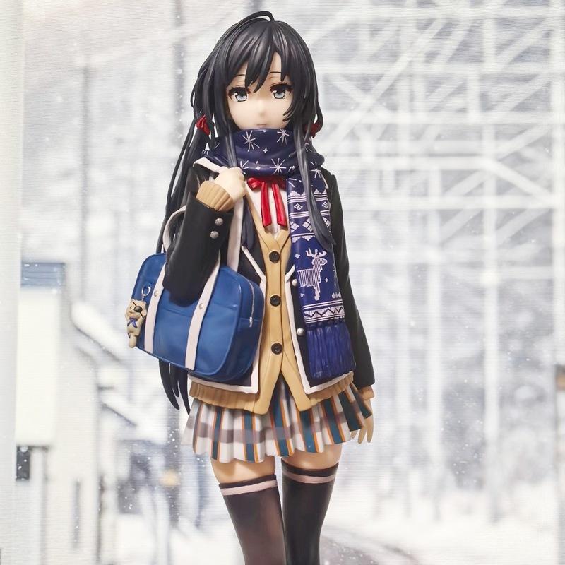Yukino Yukinoshita Anime Figure Pvc 26Cm School Uniform Collectible Model Desktop Decoration For Anime Hobby Collectors