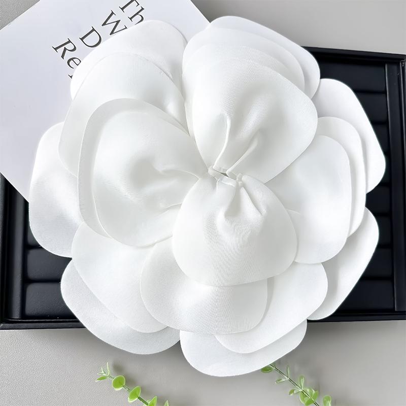 Große Blumenbroschen für Damen Hochzeitskleid Elegante Korsage Reversnadeln Koreanischer Stoff Mode Abzeichen Schmuck Accessoires Geschenke