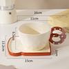 Creative Ceramic Bread Coffee Cup Saucer Set Household Afternoon Tea Cup Big Easy Tea Cup Drinking Cup Breakfast Cup