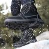 Boots Men High Top Boots Leather Waterproof Winter Fashion Plush Shoes Outdoor Sneakers Lace Up Non-Slip Ankle Boots Male Size48