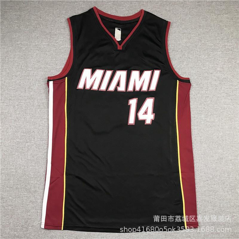 Maglia da Basket Miami Heat Uomo Donna Cotone Cucita Uniforme Squadra NBA Butler Wade Herro City Edition