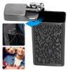 Portable Ashtray with Mini Embossed Pattern Outdoor Cigarettes Ashtray with Carabiner for Bar Indoor for Outdoor