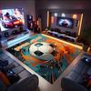 1PC Custom Name Soccer Ball Splash Art Theme Floor Mat Ideal for Living Room, Game Rooms, Office, Bedroom, Office Floor Mat , Floor Mats for Home