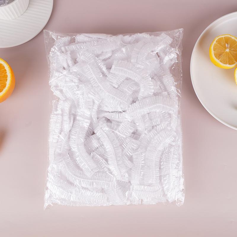 

100 шт./300 шт. Одноразовая пластиковая пленка-крышка Без запаха Бытовая Пищевая Пленка для сохранения свежести Крышка для миски Полиэтиленовая пленка Шапочка для душа 100PCS