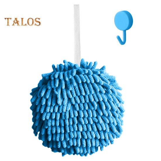 

Полотенце для рук из шенилла с крючком для подвешивания, хорошо впитывающее воду мягкое сверхтонкое волокнистое утолщенное полотенце, устойчивое к пятнам, многоразовое кухонное полотенце для уборки A синий