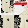 Set Of 2 Elegant Flat Printing Curtains Without Rod Black Floral Design Modern Fashionable Curtainments During Women Is Day Curtain Made Polyester