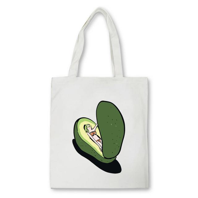 Cartoon avocado Print Canvas Shopping Tote Bag Reusable Women Shopper Bag Fashion Kawaii Female Eco Handbag