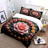 Elegantes Blumen-Set für Dekorationszwecke, Schlafzimmer-Dekoration für Kinder und Erwachsene, Exquisites dreiteiliges Bettwäsche-Set Geschenk