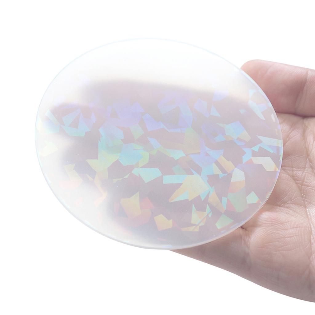 Holographic Inlay Resin Mold with Rainbow-Light Effects Holographic Silicone Insert Sheet for DIY Home Table Decorations