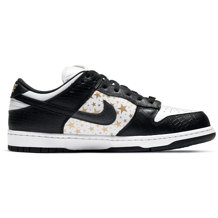 Supreme x Nike Dunk Low OG SB QS Black Unisex Sneaker Weiß Metallic-Gold DH3228-102