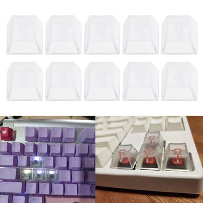 Transparent Keycaps for Mechanical Keyboards Cherry Profile R4 Height Blank Keycap Enhanced Backlighting 10/20Pcs