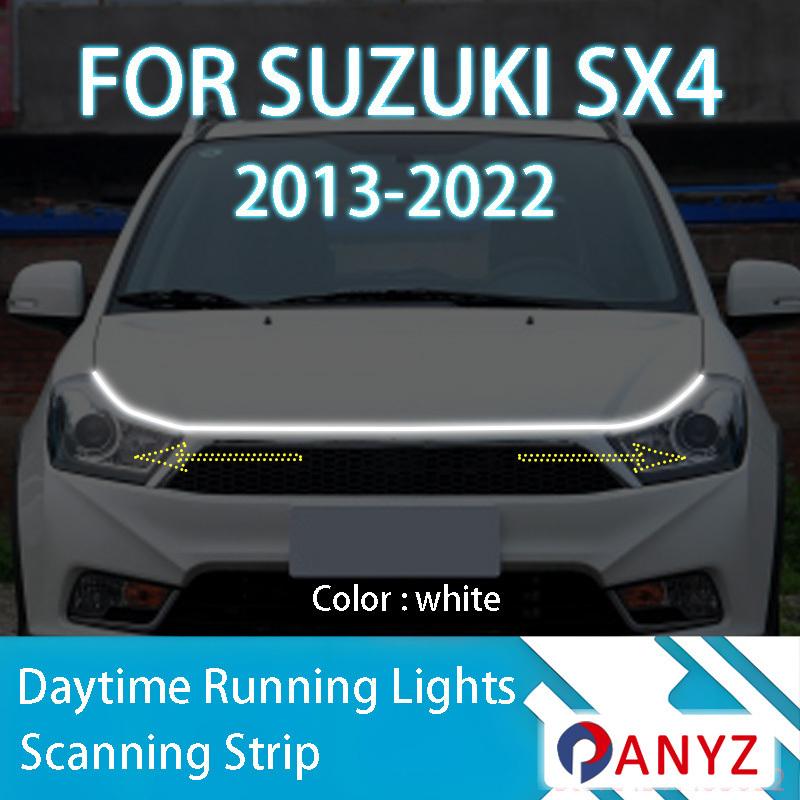 ДЛЯ Suzuki SX4 2013- Новый светодиодный дневной ходовой огонь Сканирующий стартовый светодиод на капоте автомобиля Декоративная лампа подсветки салона 12В 150CM