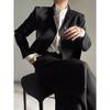 Vintage Black Bottoming Shirt Women Stand Collar Ruffles Slim Blouses Japanese Victorian Long Sleeve Blusas