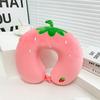 Cute U-Shaped Memory Foam Neck Pillow: Protects Cervical Spine with Cartoon Animal Design, Ideal for Airplane Travel