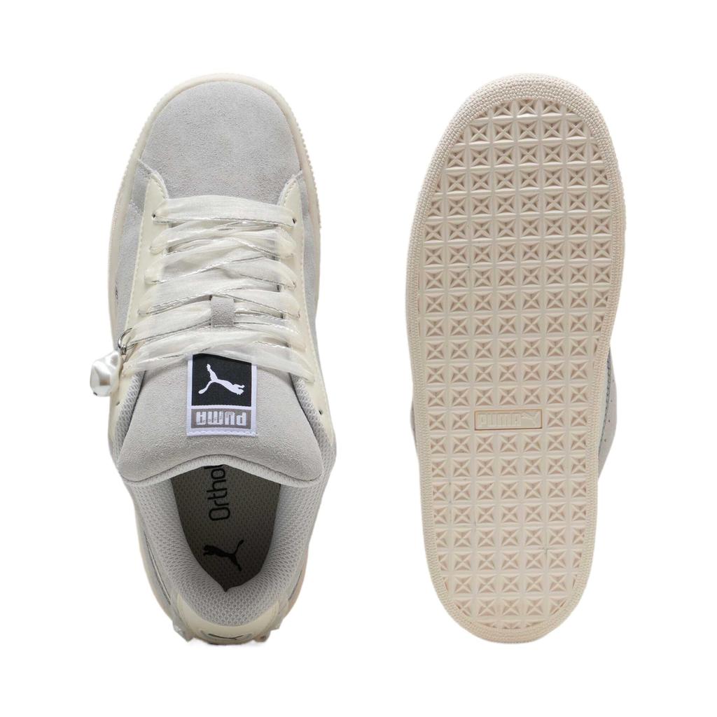 Puma Semsket skinn XL Glam Athletics Damesko Grå Fjærgrå Varmhvit 401250-01