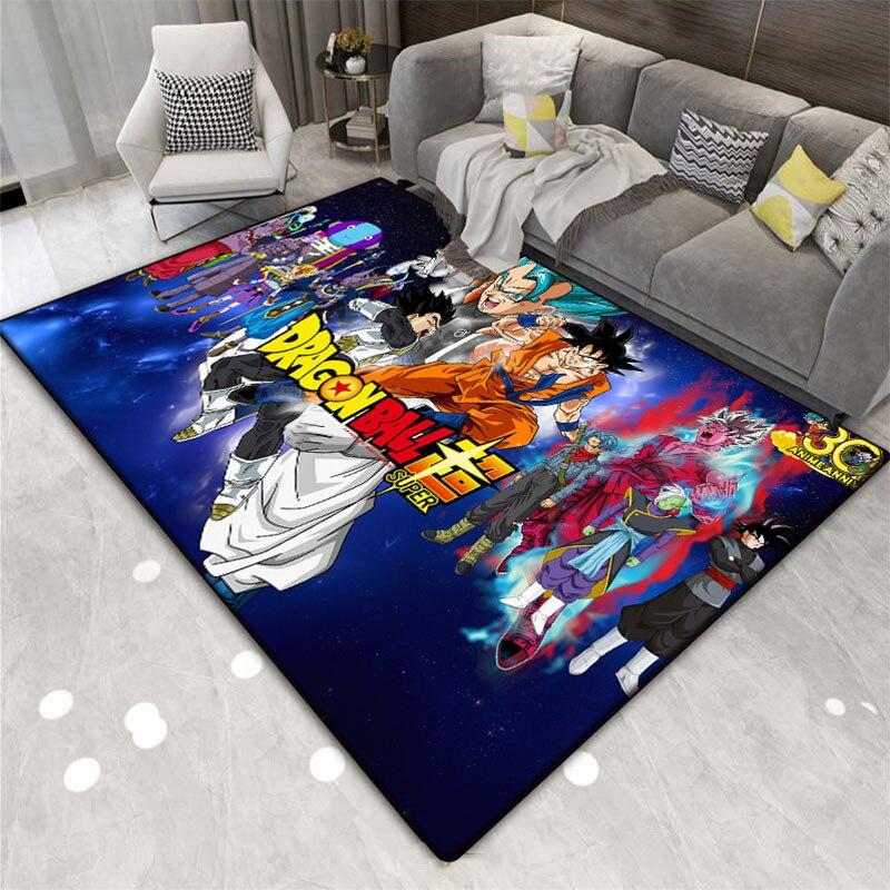 Imprimare 3D sufragerie pătrat desen animat japonez DragonBall covor joc baie bucătărie preș covor multifuncțional antiderapant.