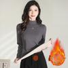 Autumn and Winter Velvet Thickened Stand-up Collar Inside and Outside, Bottoming Shirt, Thin and Comfortable Warm Top for Women