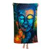 Statua Buddha Indiana Meditazione Chakra Microfibra Asciugamano da Spiaggia Assorbente Asciugatura Rapida Yoga Nuoto Resort Arrampicata su Montagna Asciugamano