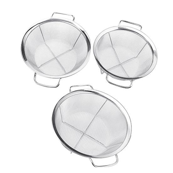 Edelstahl Doppel Griffe Mesh Waschen Reis Korb Obst Gemüse Abtropffläche für Küche