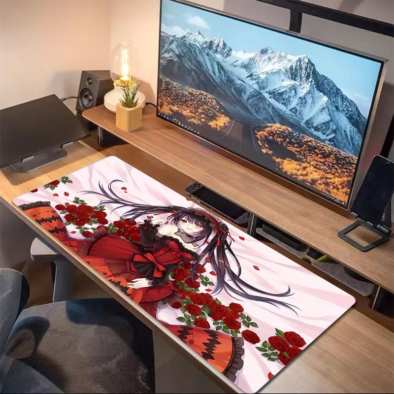 Black Fantasy Large Size Mouse Pad Large Gaming Table Cushion Nonslip Laptop Tablet Big Mousepad Xxl Mat Mini Pc Playmat With Lock Edge