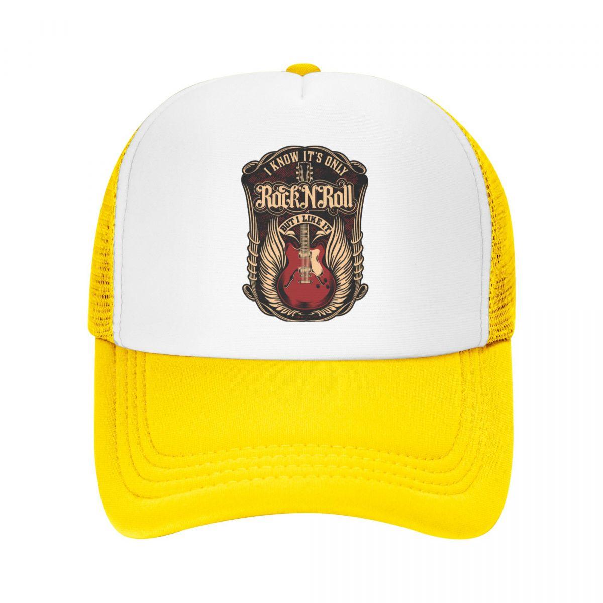 

Бейсбольная кепка It s Only Rock And Roll, дышащая хэви-метал, гитара, музыкальная шляпа дальнобойщика, уличная одежда, кепки Snapback, летние шляпы Trucker Hat