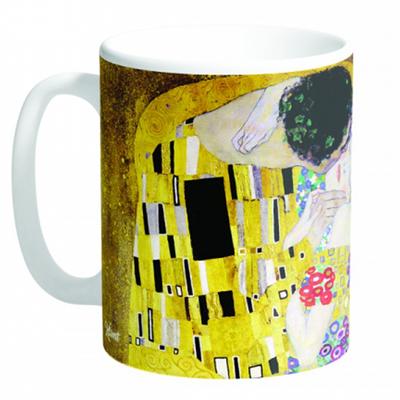 [R1995] - Kubek ceramiczny 'Gustav Klimt' (pocałunek) - 9. 5x8cm