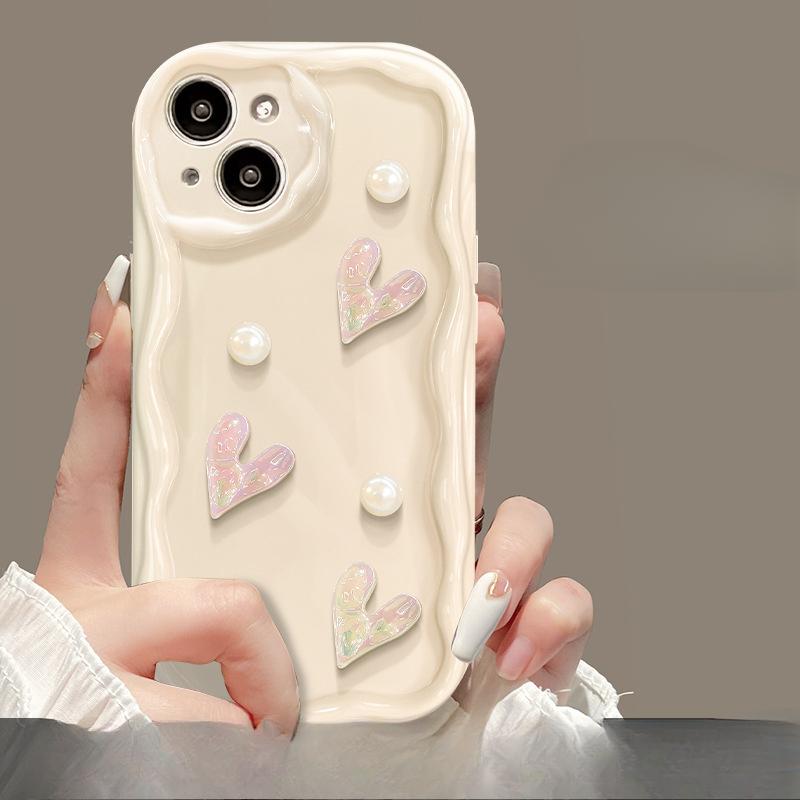 

Подходит для Apple 15 Чехол для мобильного телефона iPhone14promax/16 с кремовым узором 13/12mini11 с защитой от падения iPhone 16