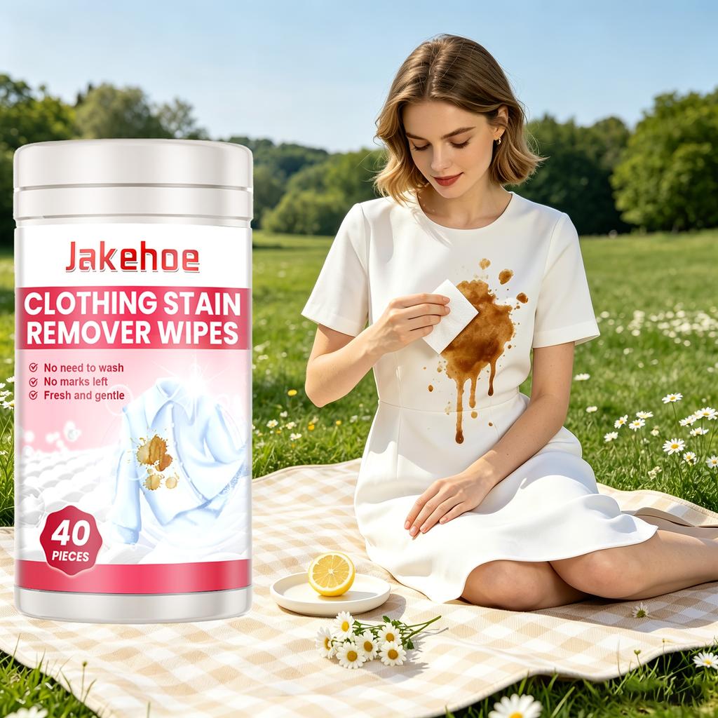 Gentle Laundry Stain Remover Wipes Quick Dissolving Formula for Clothes Portable Cleaning Wipes for Home Office Travel Daily Use No Damage To Fabric