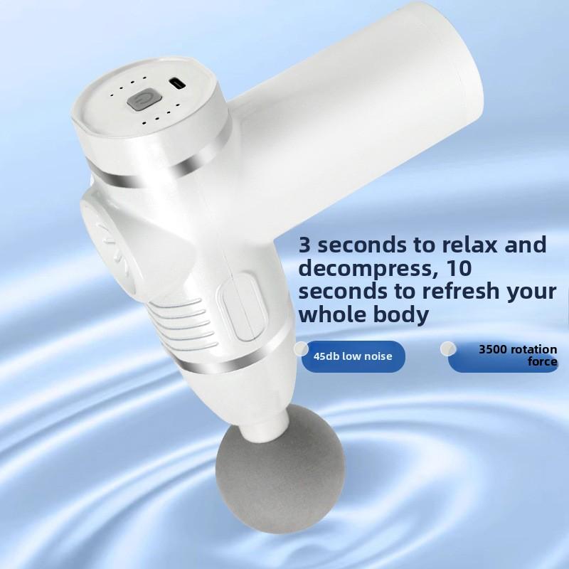 Mini Faszienpistole Wiederaufladbar 12-köpfiger Muskelmassagegerät Professionelle Qualität Fitness Spezial Nackenpistole Massagepistole