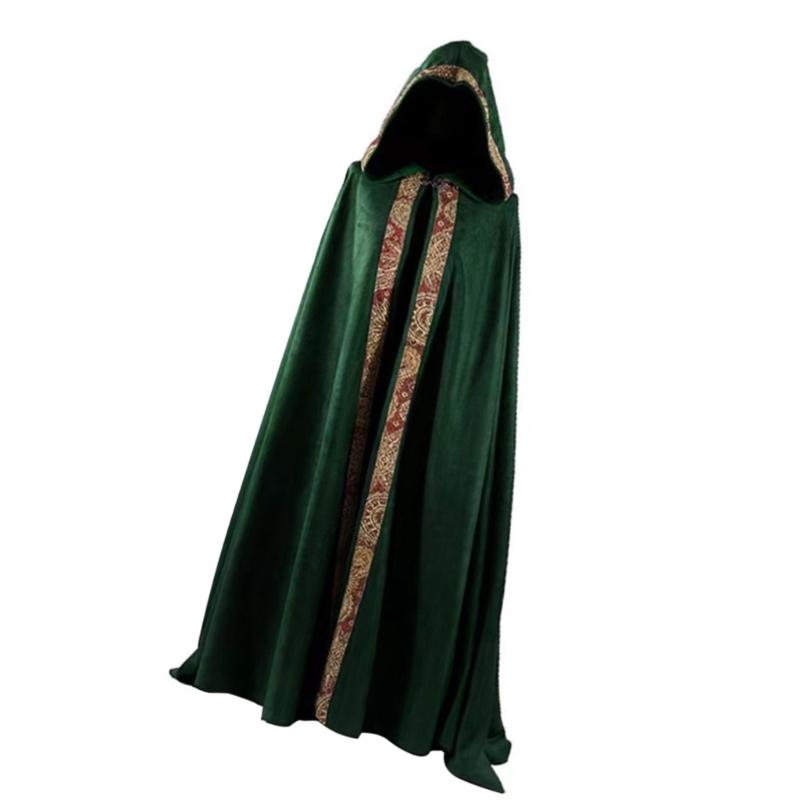 Halloween Death Cloak Loose Comfortable Hooded Death Robe Cloak Meidieval Cape Costume for Adult Cosplay Party Halloween