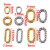 10pcs 20pcs Stainless Steel Oval Charms Geometric Connectors Jewelry Making Necklace Bracelets Twist Open Connection Jump Rings