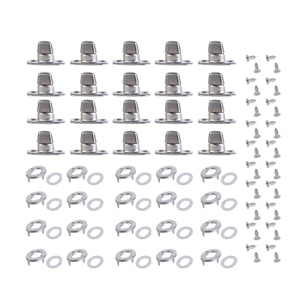20Pieces Multipurpose Twist Lock Fasteners Set for Canvas Marine Panel with Mounting Screws and Eyelets Daily Use