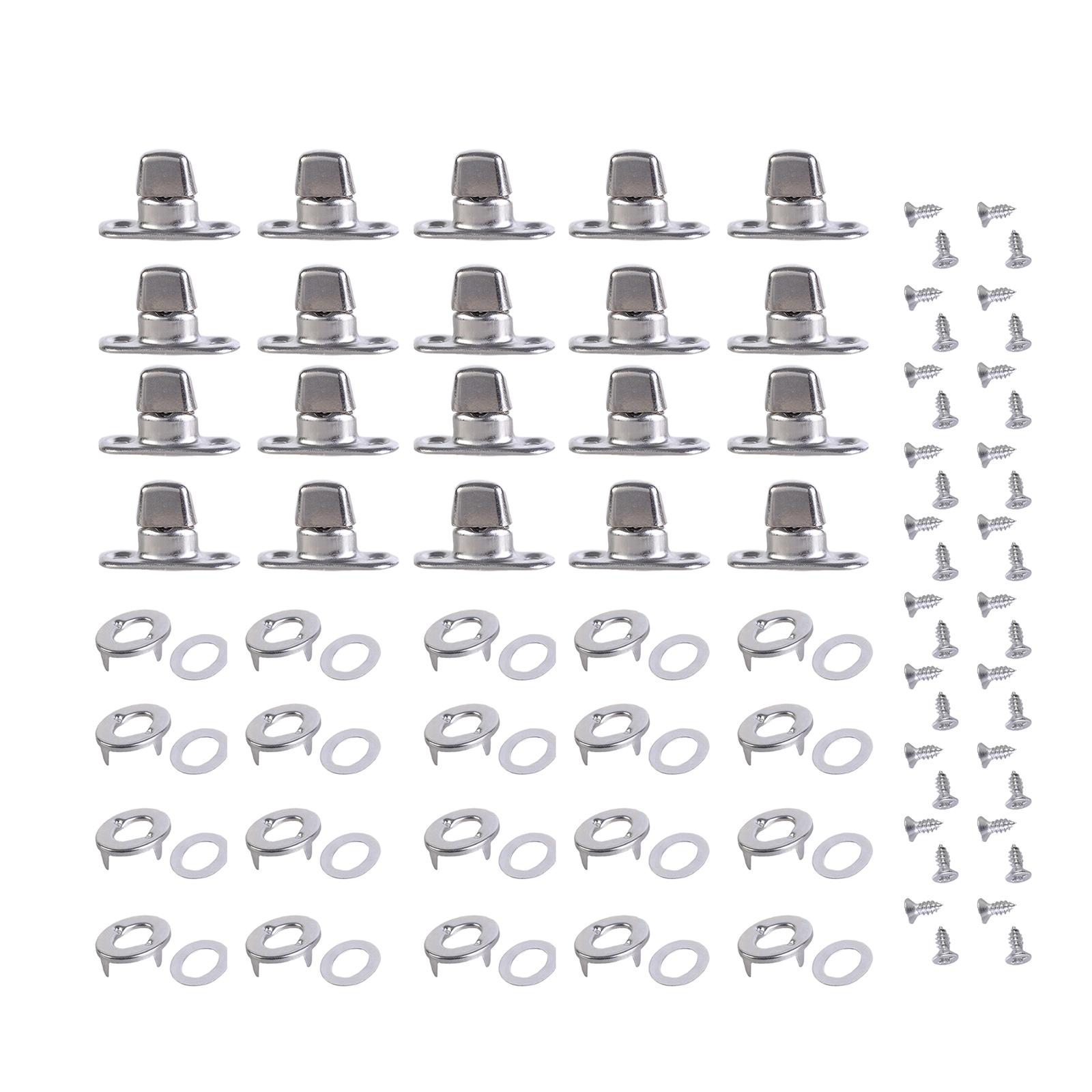 

Набор из 20 многоцелевых застежек с поворотным замком для брезента, морской панели, с крепежными винтами и люверсами для ежедневного использования