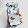 For Google Pixel 6 / Pixel 6 Pro Case Luxury Fashion Butterfly Flowers Black Soft TPU Silicone Back Cover Pixel6 6Pro Phone Case