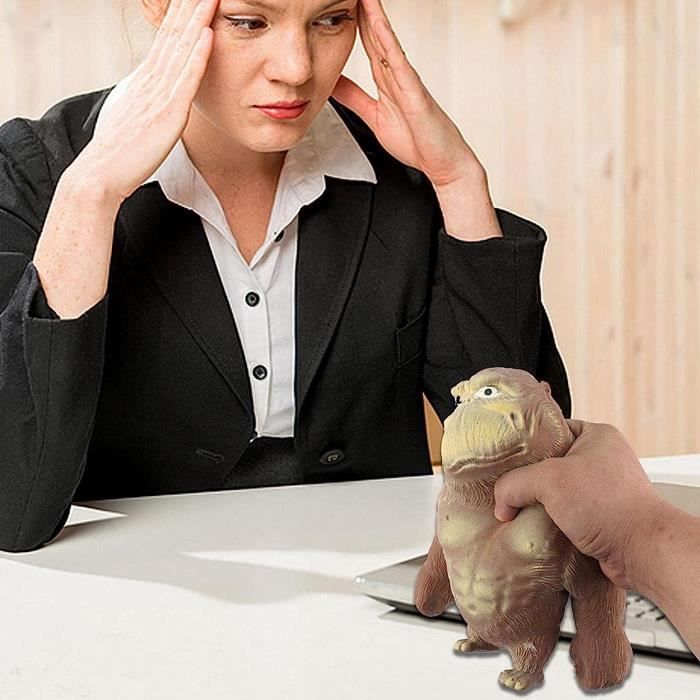 Anti-stress Toy Elastic Gorilla In Soft TPR Rubber | White | For Adult | Unique and Fun Design