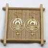 Golden Butterfly Moon Star Design Dangle Earrings Elegant Bohemian Style Alloy Jewelry Personality Female Gift