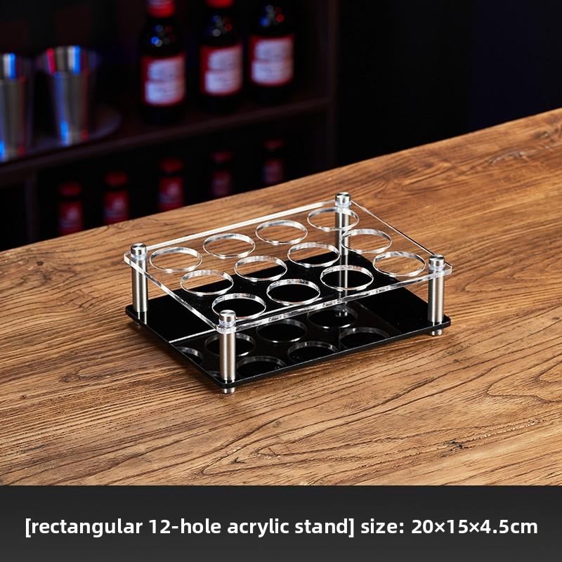 Glass Shot Cups Set with Stand Whiskey Cocktail Bomber Shot Glasses for Party Bar
