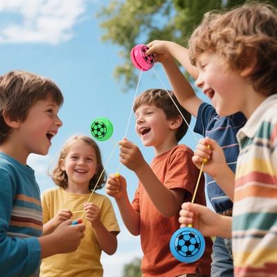 15Pcs Football Theme Favors Mini Plastic Yoyo Balls Classic Toys for Kids Birthday Party Goody Pinata Fillers School Rewards