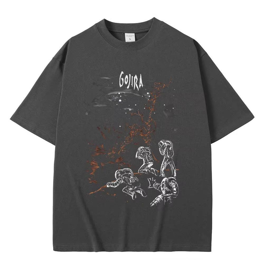 Limited French Vintage Metal Band Gojira From Mars To Sirius Album Graphic T Shirt Men Women Gothic Rock Music Oversized T-shirt