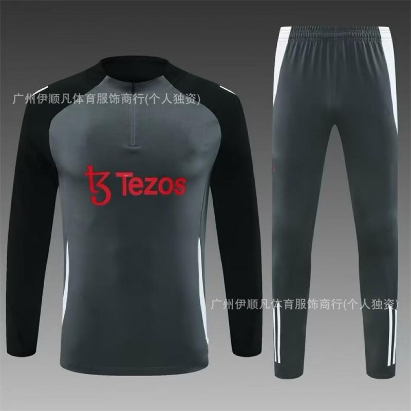 Heren Dames Voetbal Trainingsshirt Halve Rits Opwarmshirt Napoli PSG AC Milan Brazilië Manchester United Fans