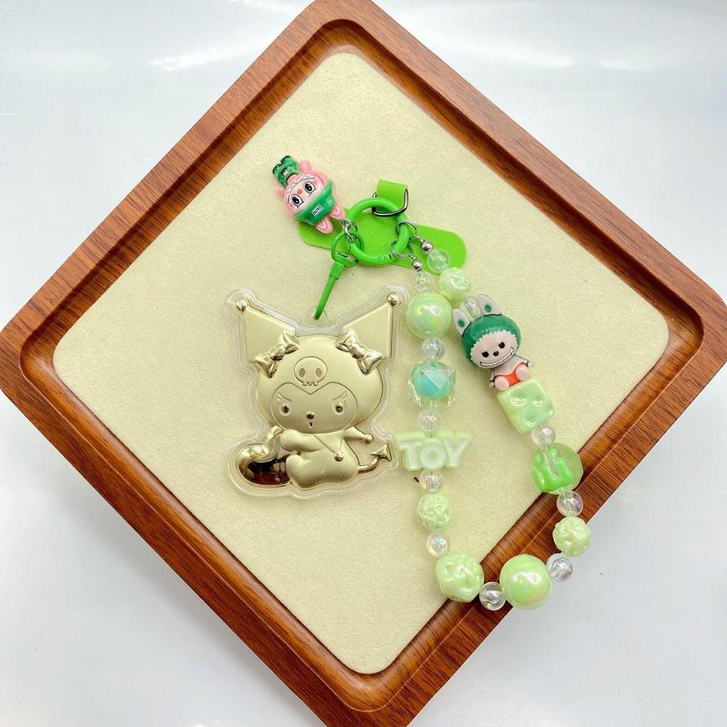 2026 Year of the Horse Wealth Charm Cute Gold Phone and Bag Lanyard with Cartoon Sticker Gift