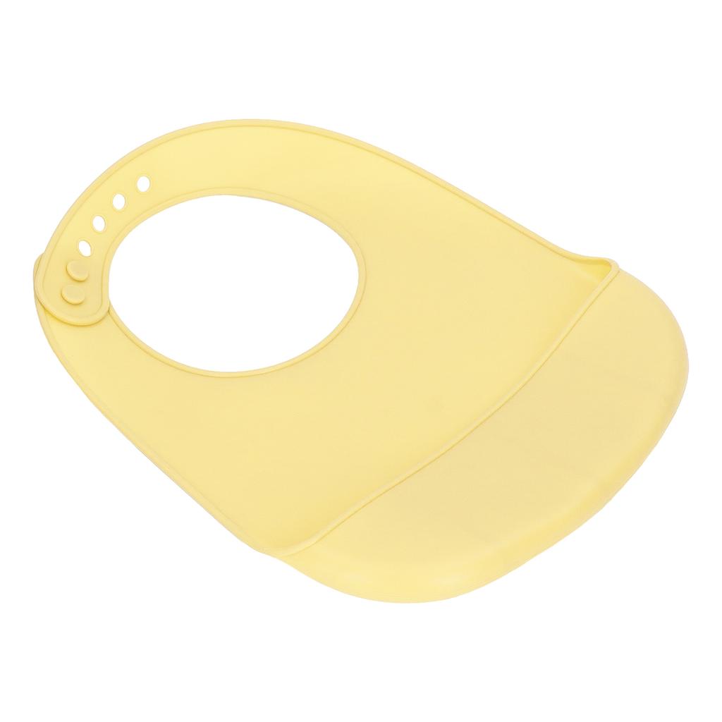 Silicone Bib Soft Waterproof Silicone Neck Fasteners Spill Pocket Dishwasher Safe Baby Silicone