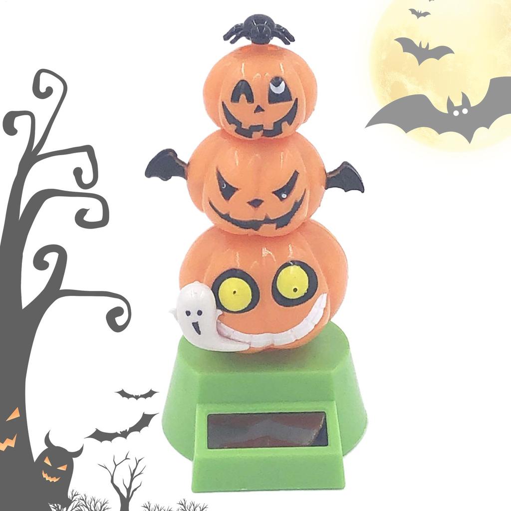car Dashboard Solar Dancing Toys Halloween Solar Powered Dancing Toys Pumpkin Car Interior Wobble Ornament Halloween decorations