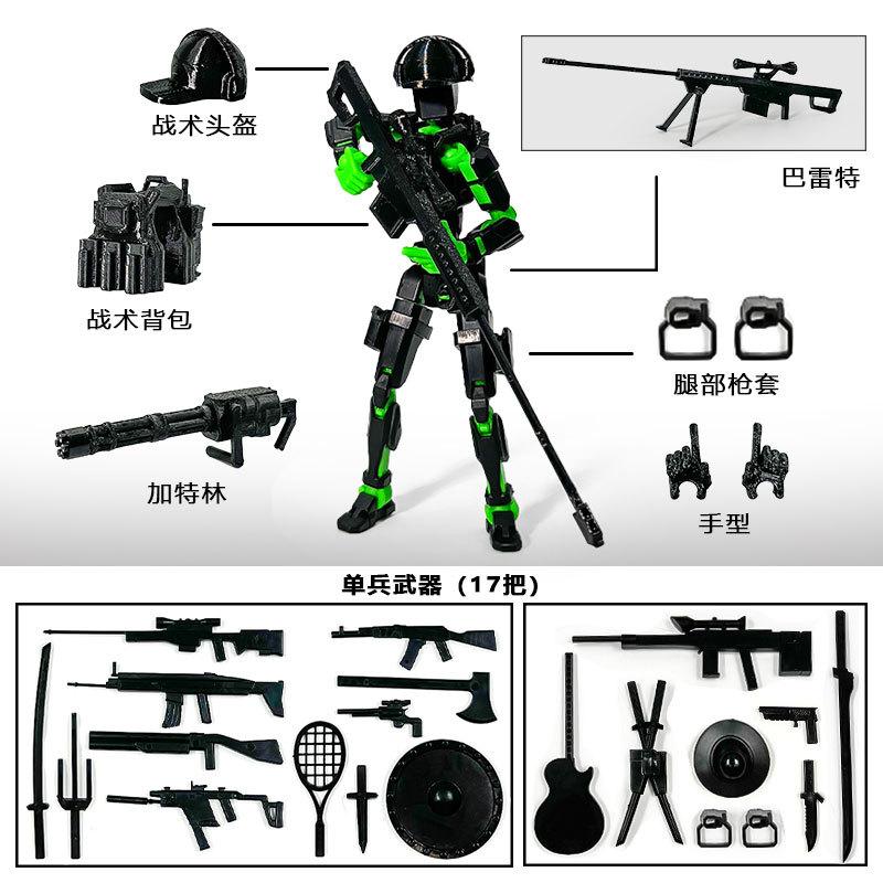 3D Printed 13 Joints Movable Action Figures Dummy T13 Toy Doll Robot Diy Assembly Model Lucky13 Toy Desktop Decoration