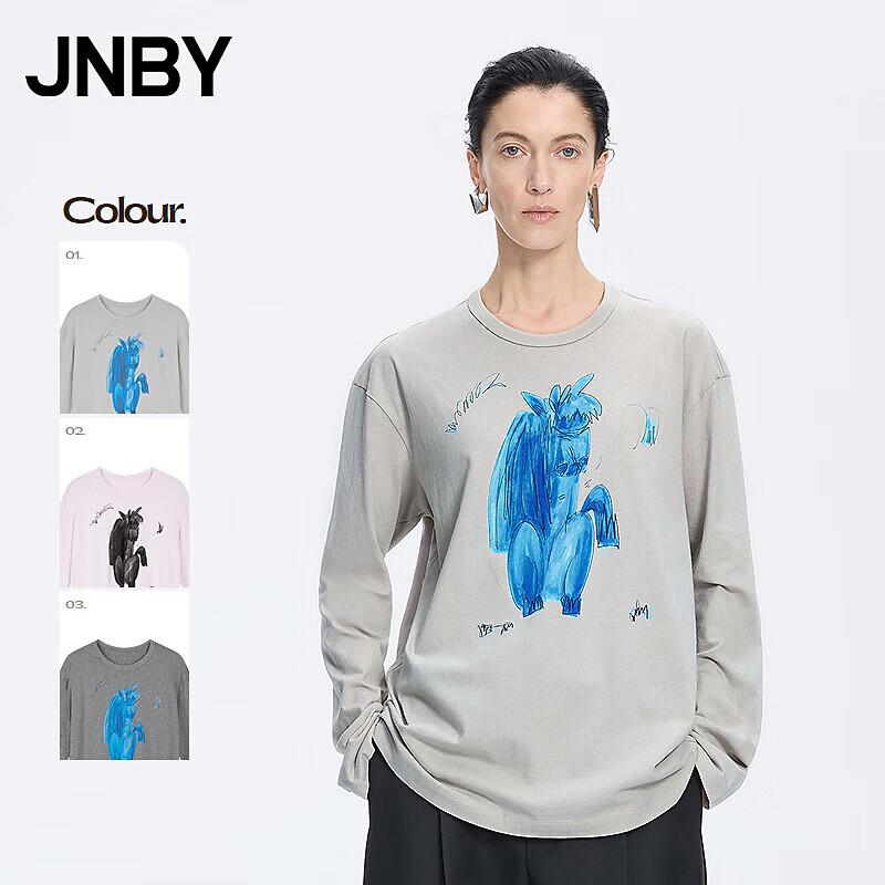 JNBY 2026 Spring New Loose Cotton Long-Sleeve T-Shirt