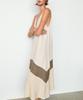 Masimodutti Color Block Fluid Midi Dress