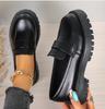 Fashion British Style Platform Loafers Women 2024 Plus Size Round Toe Single Shoes Woman Thick Bottom Pu Leather Oxfords Zapatos Mujer