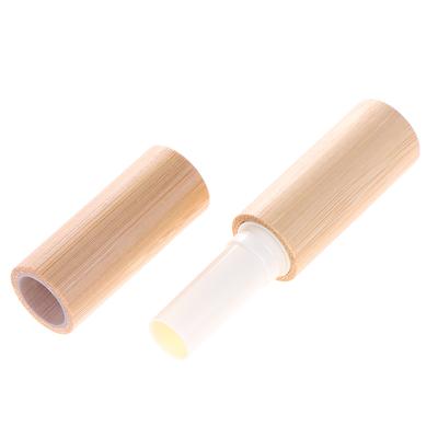 1 Adet 2.8G Bambu Ruj Tüpü Üst Sınıf Dudak Balsamı Alt Ambalajı Kendin Yap Boş Bambu Dudak Parlatıcısı Kabı
